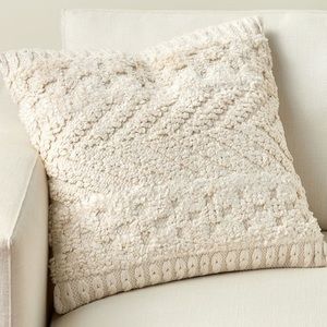 Pottery Barn Goss Handwoven Silk Pillow (cover & insert)